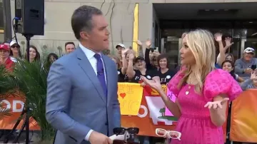 Pretty Garden Smocked Tiered Midi Dress worn by as seen in Today on May 29, 2023