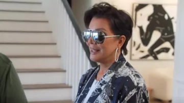 Porsche Design P'8478 Sil­ver Sun­glass­es worn by Kris Jenner as seen in The Kardashians (S03E02)