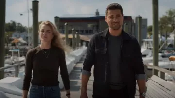 Naked & Famous Work Shirt Slub Nep Rinsed Denim worn by Jared Vasquez (J.R. Ramirez) as seen in Manifest (S04E13)