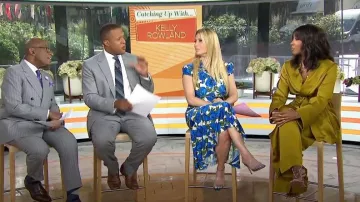 Saint Laurent Hooded Jacket In Crepe Satin worn by Kelly Rowland as seen in Today on May 31, 2023