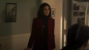 Zadig & Voltaire Vioci Blazer worn by Lana Lang Cushing (Emmanuelle Chriqui) as seen in Superman & Lois (S03E10)
