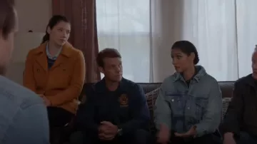 J. Crew Boiled Wool Peacoat worn by Violet Mikami (Hanako Greensmith) as seen in Chicago Fire (S11E22)