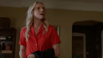 Theory Short Sleeve Camp Shirt worn by Sylvie Brett (Kara Killmer) as seen in Chicago Fire (S11E22)
