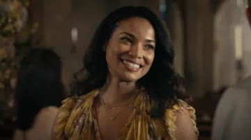 The M Jewelers The Double Chain Pave Layering Bufferly Necklace worn by Nichelle Carmichael (Rochelle Aytes) as seen in S.W.A.T. (S06E22)