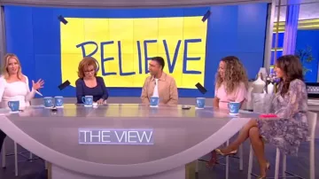 Zimmermann Floral-print Minidress worn by Alyssa Farah as seen in The View on June 2, 2023