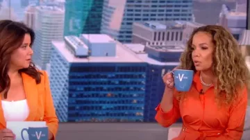 Max Mara Flavio Cotton Popelina Tie-Waist Shirtdress usado por Sunny Hostin como se ve en The View el 2 de junio de 2023