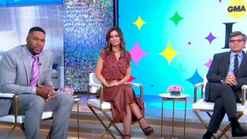 A.L.C. June Silk Top porté par Rebecca Jarvis vu dans Good Morning America le 1er juin 2023