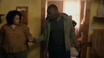 Hooded Denim Jacket by John Varvatos worn by Amuta (Leajato Amara Robinson) as seen in Manifest (S04E15)