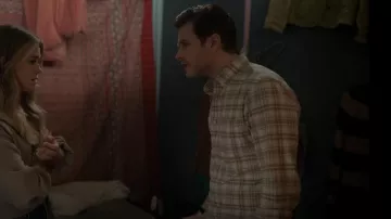Nordstrom Trim Fit Plaid Stretch Button-Up Shirt en Tan Multi usado por Ben Stone (Josh Dallas) como se ve en Manifest (S04E15)