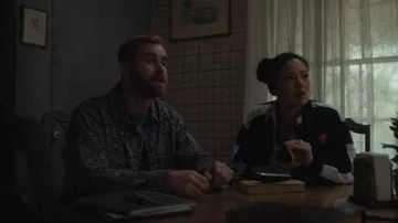 Corridor Patterned Cotton Shirt Jacket worn by Mike (Andrew Santino) as seen in DAVE (S03E05)