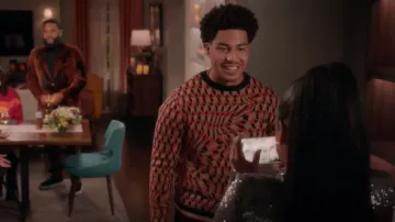 Dries Van Noten Tim Sweater porté par Andre Johnson, Jr. (Marcus Scribner) vu en noir-ish (S08E01)