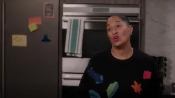 Paul Smith Jersey floral-Intarsia usado por Rainbow Johnson (Tracee Ellis Ross) visto en negro (S08E06)