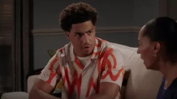 Paul Smith Spray camisa de manga corta usada por Andre Johnson, Jr. (Marcus Scribner) como se ve en negro (S08E06)