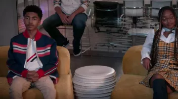 Thom Browne Diagonally-Striped Cotton Polo Shirt worn by Jack Johnson (Miles Brown) as seen in black-ish (S08E06)