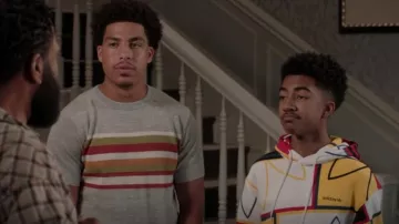 Adidas Originals Logo Play Hoodie worn by Jack Johnson (Miles Brown) as seen in black-ish (S08E07)