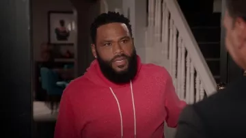 John Elliott Salt Wash Cotton Beach Sudadera con capucha usada por Andre 'Dre' Johnson (Anthony Anderson) como se ve en negro (S08E03)