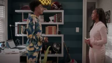 Ralph Lauren Floral Spa Terry Hoodie worn by Jack Johnson (Miles Brown) as seen in black-ish (S08E12)