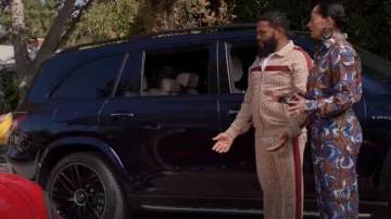 Dries van Noten Pinel Bis Jersey Pantalón floral usado por Rainbow Johnson (Tracee Ellis Ross) visto en negro (S08E04)