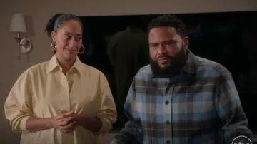 Kenzo Check Print Wool Blend Shirt porté par Andre 'Dre' Johnson (Anthony Anderson) vu en noirâtre (S08E13)