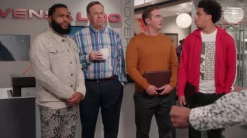 Alexander McQueen Ivy Creeper Jacquard Pantalones usados por Andre 'Dre' Johnson (Anthony Anderson) como se ve en negro (S08E08)