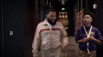 Veste Lanvin Monogram-Print portée par Andre 'Dre' Johnson (Anthony Anderson) en noir (S08E04)