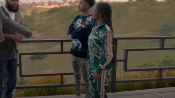 Pantalon de survêtement Palm Angels Bandana-Print porté par Diane Johnson (Marsai Martin) en noir (S08E13)