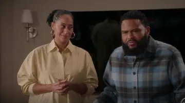 Acne Studios Cotton-Blend Shirt Midi Dress worn by Rainbow Johnson (Tracee Ellis Ross) as seen in black-ish (S08E13)