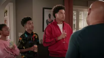 Ovadia & Sons Ball Track Jacket worn by Andre Johnson, Jr. (Marcus Scribner) as seen in black-ish (S08E09)