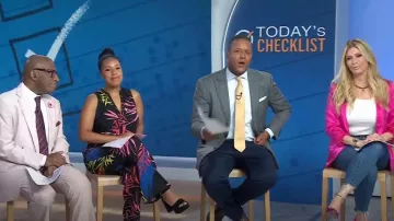 Combinaison N Natori Leaf Print portée par Sheinelle Jones comme on le voit dans Aujourd’hui le 2 juin 2023