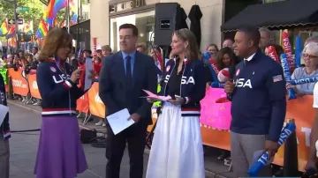Ralph Lauren Team USA Quarter-Zip Sweatshirt worn by Craig Melvin as seen in Today on June 5, 2023