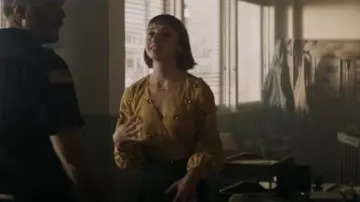 Maeve Long-Sleeve Wrap Top worn by Chrissy Beppo (Sofia Hasmik) as seen in Superman & Lois (S03E11)