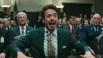 Striped Suit worn by Tony Stark (Robert Downey Jr.) as seen in Iron Man