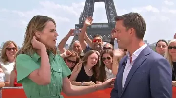 Derek Lam 10 Crosby Judy Belted Cargo Shirtdress worn by Savannah Guthrie as seen in Today on  June 7, 2023