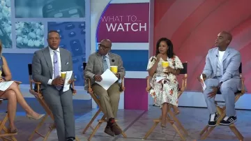 Alfani Slim-Fit Stretch Solid Suit Pants worn by Chris Witherspoon as seen in Today on  June 7, 2023