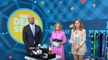 Simkhai Jazz Pin-Tucked Cotton Poplin Midi-Dress worn by Tory Johnson as seen in Good Morning America on  June 7, 2023