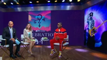 Sergio Tacchini Damarindo Pantalon de survêtement porté par Doug E. Fresh vu dans Good Morning America le 7 juin 2023