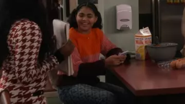 Scotch & Soda Colour-Block Ribbed-Knit Jumper worn by Millicent (Jaidyn Triplett) as seen in iCarly (S03E03)