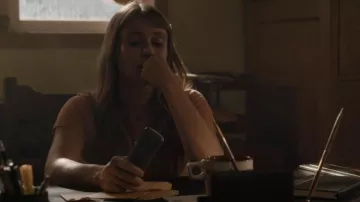 Anthony Thomas Melillo Slub Jersey Schoolboy Crew Neck Tee - Juneberry worn by Marybeth Pickett (Julianna Guill) as seen in Joe Pickett (S02E01)