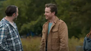 Nili Lotan Charlie Jacket In Tan porté par Ben Stone (Josh Dallas) comme vu dans Manifest (S04E20)