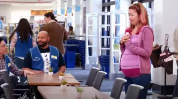 HUE Ikat Jeans Capri Leggings Talla S Azul Nuevo usado por Cheyenne (Nichole Bloom) como se ve en Superstore (S01E08)