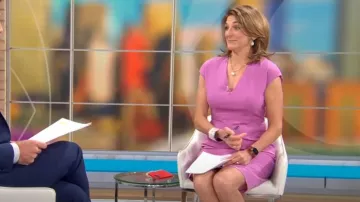 Vestido de manga de lana Escada Wool Sleeve usado por Jill Schlesinger como se ve en CBS Mornings el 24 de mayo de 2023