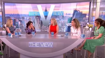 Saloni Kelly Green Lea Dress worn by Alyssa Farah as seen in The View on June 9, 2023