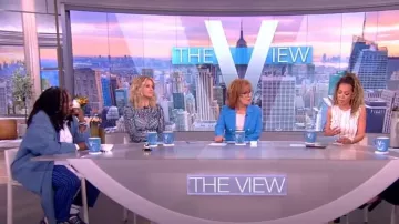 Mugler Star-print Ruched Dress worn by Sara Haines as seen in The View on  June 9, 2023