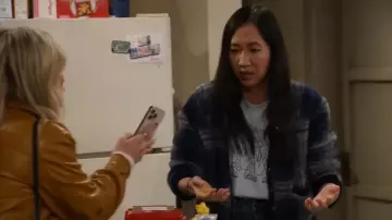 Unif Ty Cardi­gan worn by Ellen (Tien Tran) as seen in How I Met Your Father (S02E15)