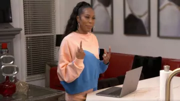 Nike Sportswear Color Clash Fleece Shorts worn by Sanya Richards-Ross as seen in The Real Housewives of Atlanta (S15E06)