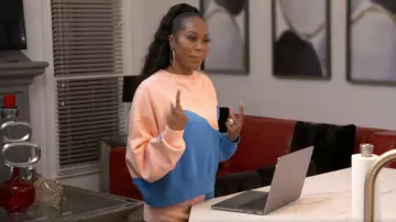Nike Sportswear Color Clash Fleece Shorts worn by Sanya Richards-Ross as seen in The Real Housewives of Atlanta (S15E06)