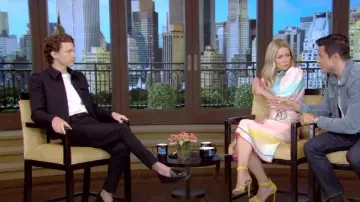 Prada Logo-Print Short Sleeved T-Shirt worn by Tom Holland as seen in LIVE with Kelly and Mark on June 12, 2023