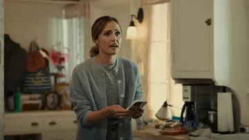 Alex Mill Nico Cashmere Cardigan worn by Sylvia (Rose Byrne) as seen in Platonic (S01E06)