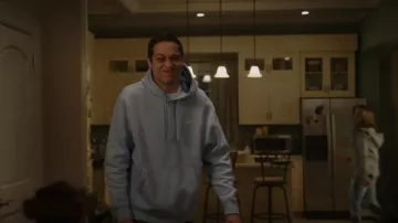 Nike Logo-Embroidered Cotton-Blend Jersey Hoodie worn by Pete Davidson  as seen in Bupkis (S01E01)