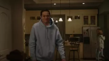 Nike Logo-Embroidered Cotton-Blend Jersey Hoodie worn by Pete Davidson  as seen in Bupkis (S01E01)